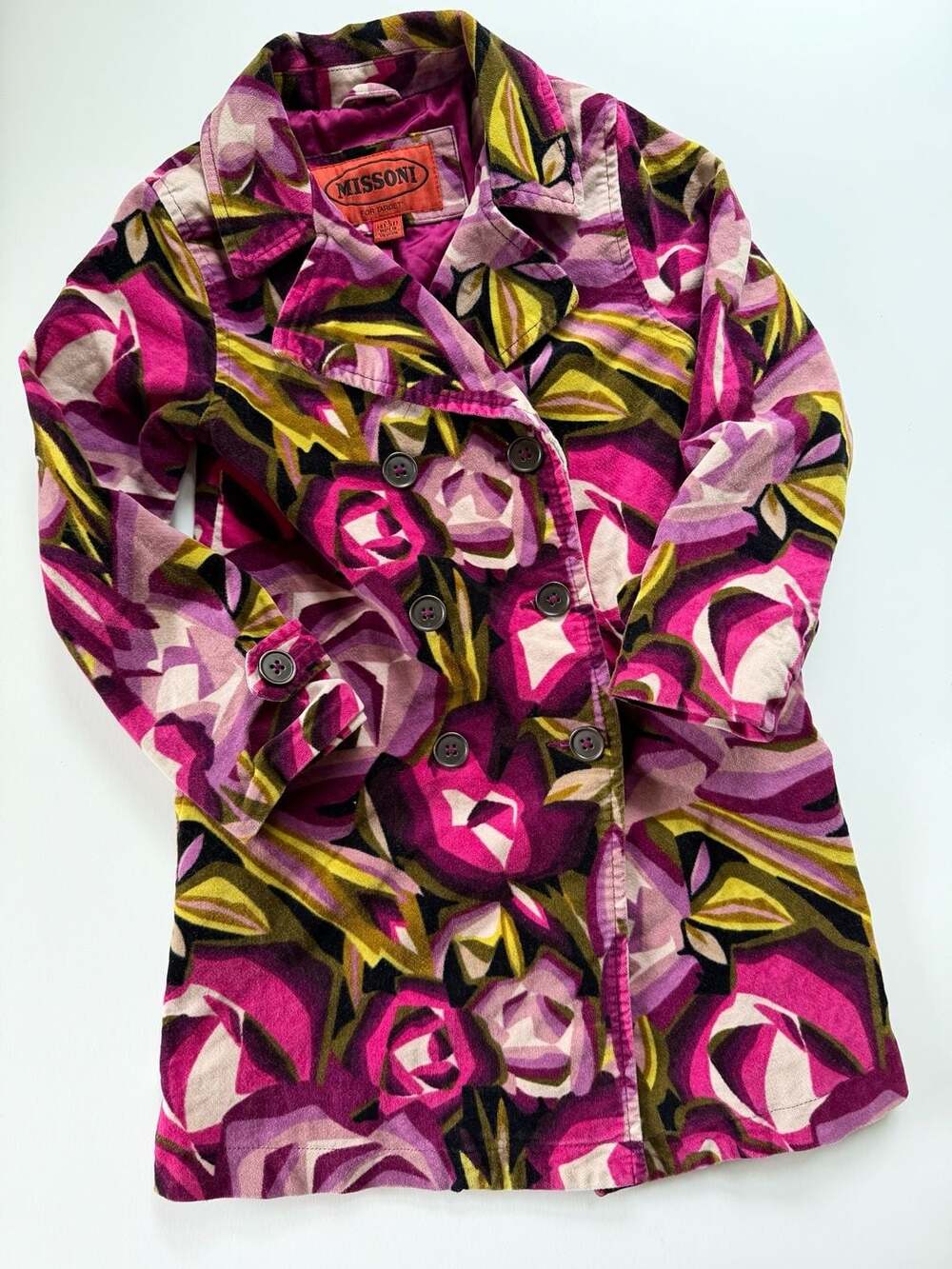 Vintage/y2k Missoni Floral Velvet Coat Size 4-5T